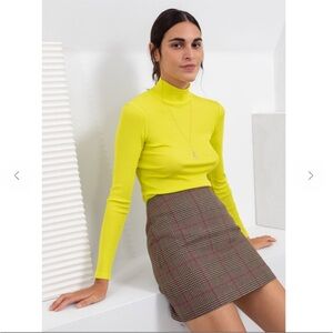 & Other Stories Paris Atelier Houndstooth Plaid Mini Skirt
